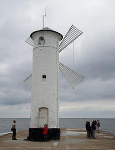 molino, molinos de staw, Świnoujście, el mar Báltico, Polonia