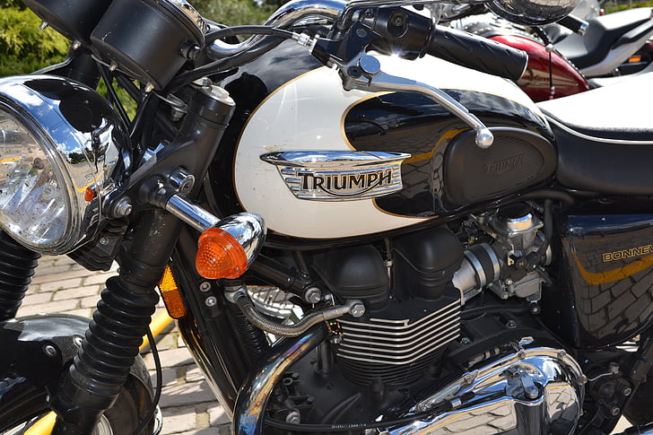triumph, vintage, motorcycle