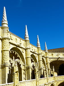 Mosteiro dos jerónimos, Monasterio Jerónimo, claustro, Belem, manuelino, edificio, Patrimonio de la UNESCO