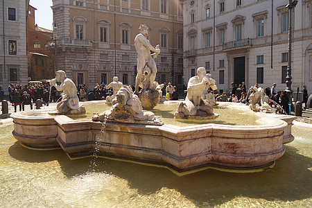 roman holiday, rome, fontana del moro, piazza navona