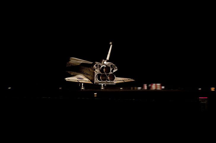 Space shuttle landing, Atlantis, landingsbane, rumfartøj, plads, jorden