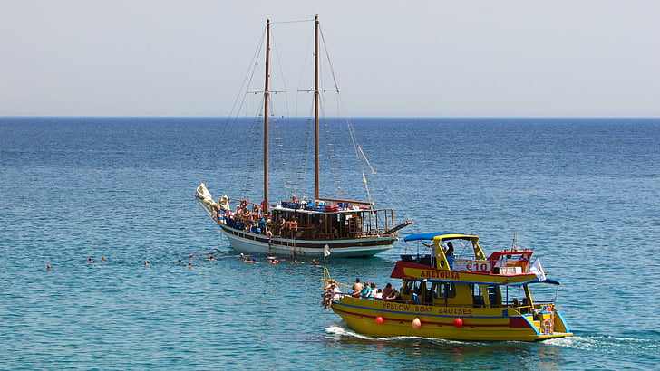 Siprus, kapal pesiar, liburan, hari libur, musim panas, laut, rekreasi