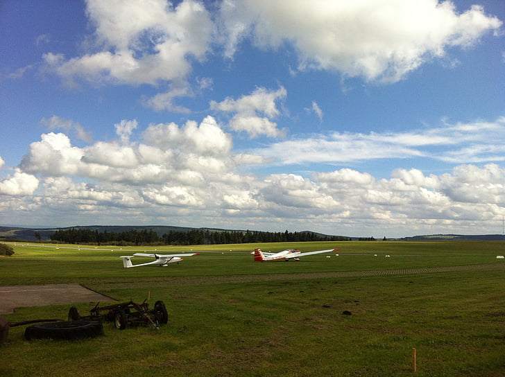 Flughafen, Landschaft, Himmel, Wolken, Grass, Cloud - Himmel, Natur