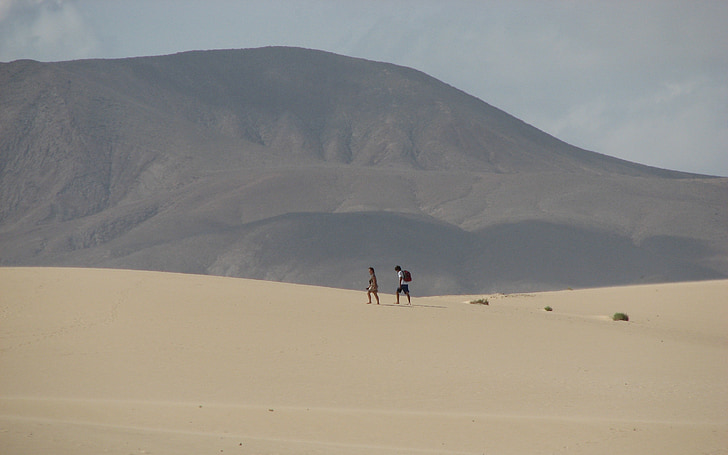 Fuerteventura, woestijn, landschap, Spanje, zand, droog, hete