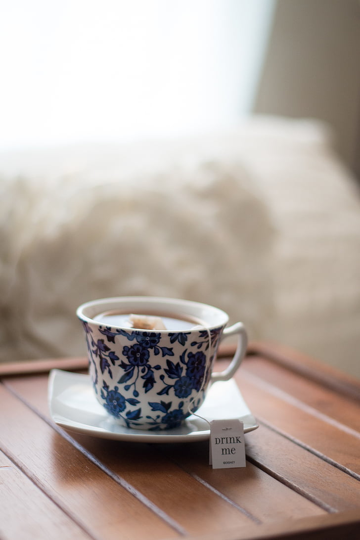 чай, заповнені, білий, синій, Квіткові, Плитка керамічна, Teacup
