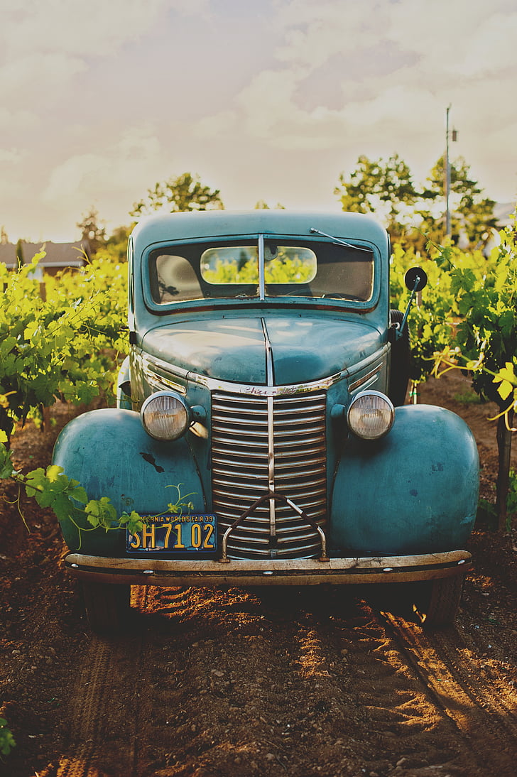 automašīnas, klasika, vecais, Oldtimer, transportlīdzekļa, vīnogu novākšanas