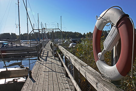 souostroví, Most, přístav, Stockholmské souostroví, rekreační člun, Švédsko, lodě