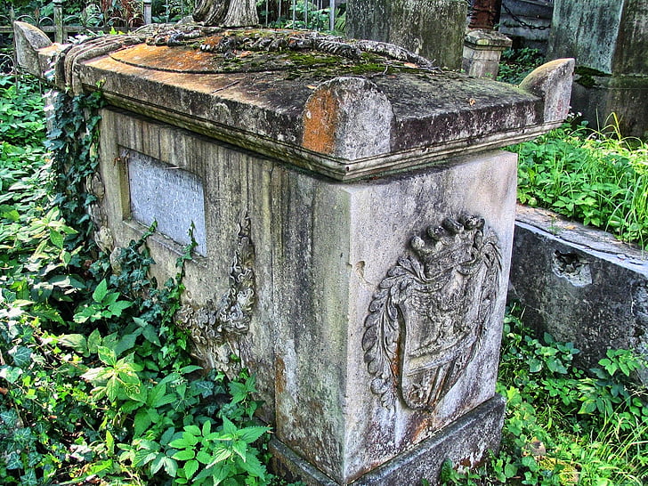 hřbitov, Lychakiv cemetery, nekropole, lvi, hrobka, hrobka, státní znak