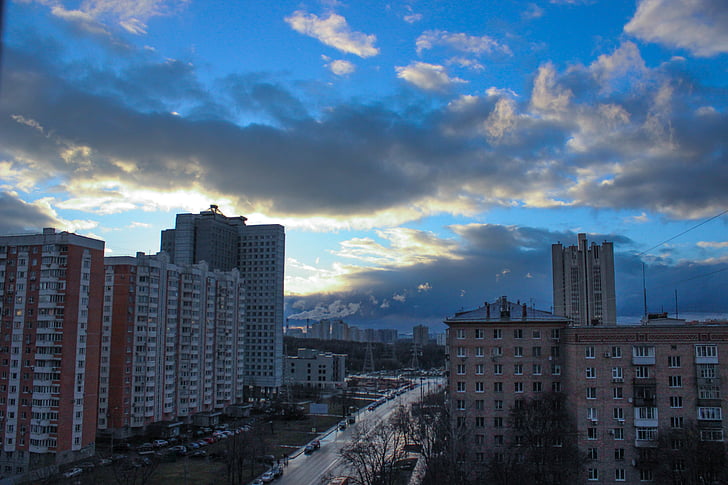 Moskow, biru, langit