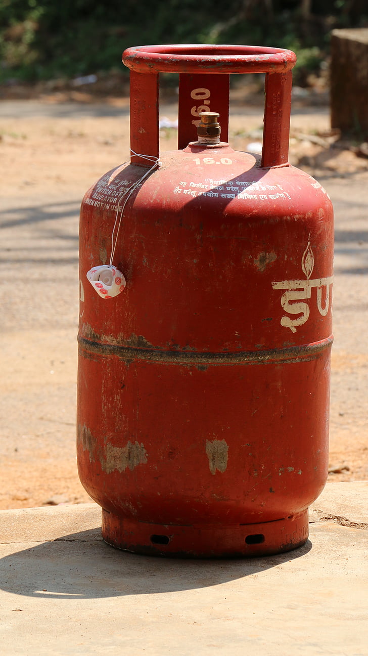 gas cylinder, indian, hot