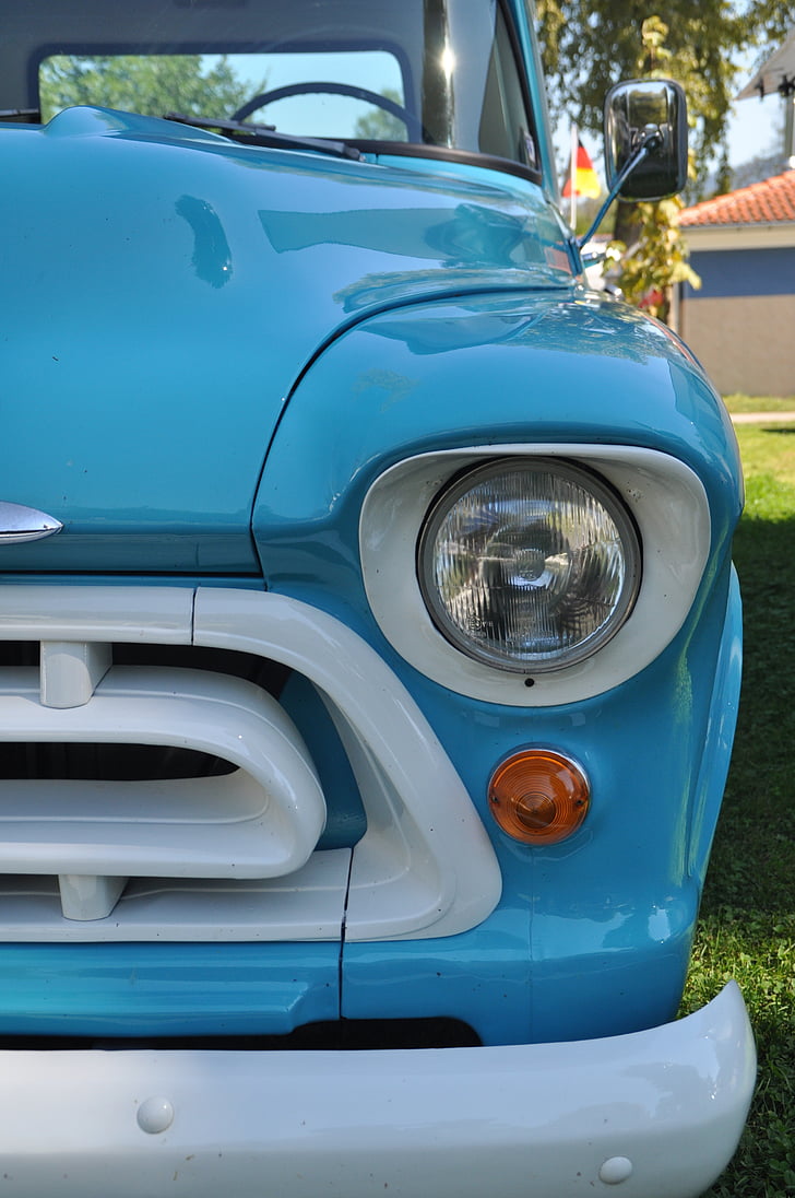 Oldtimer, Chevrolet, kék, automatikus, jármű, Amerikai, régi