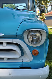 Oldtimer, Chevrolet, azul, Automático, vehículo, American, antiguo