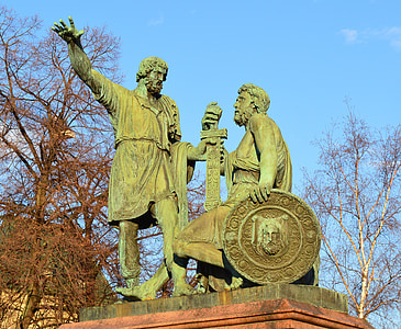 minine et Pojarski, la place rouge, Moscou, minine, Pojarski, monument à minine et Pojarski, Russie