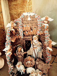bērnu gultiņa, reliģija, Nativity scene, Jēzus, Marija, stāvs, Marfa