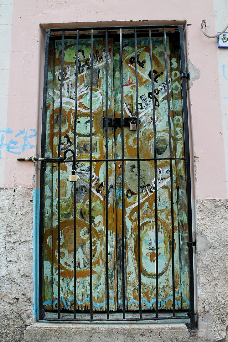 dörr, dekorerad dörr, Gate, avbokning, dekoration