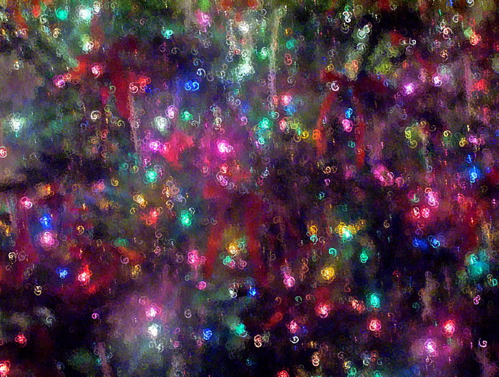 Christmas, Xmas, lumières, arbre, effets, Tassel, décoration