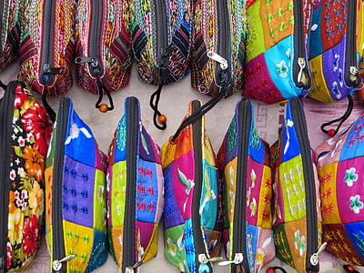 Laos, kits de, Color, mercado, artesanías, azul, verde
