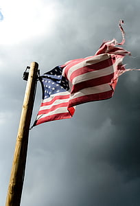 День незалежності, 4, Липень, США, Америка, Прапор, на вітрі