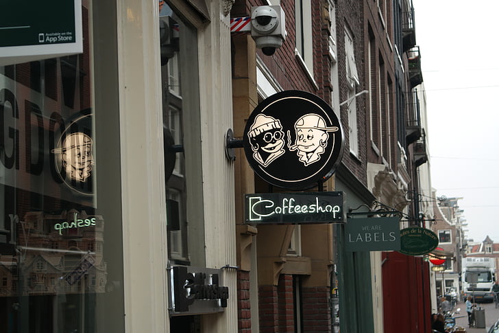 kafé, Nederländerna, Holland, Amsterdam