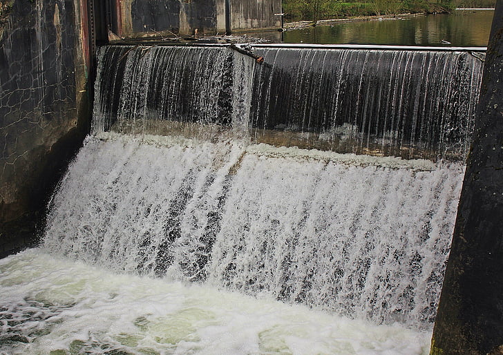 Weir, Dam, Jam systém, voda, řeka, jezero, budova