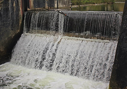 Weir, Dam, moos süsteemi, vee, jõgi, Lake, hoone
