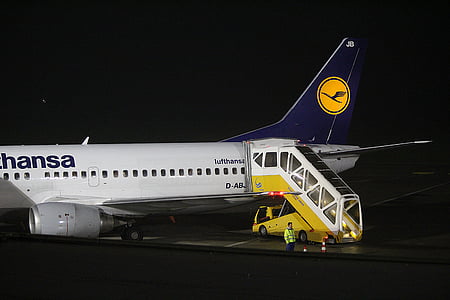 Lufthansa, repülőgép, Boeing, utasszállító repülőgép, repülőtér, utazás, légitársaság utazási