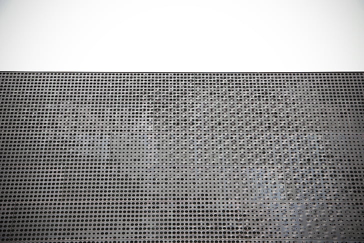 metallische, Silber, Gebäude, Wand, Metall, Textur, Hintergrund