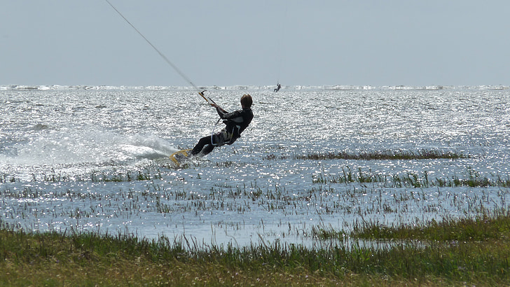 vannsport, surfer, Nordsjøen, kysten, St peter-ording, kite surfe