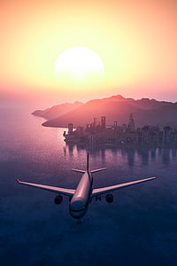 lentokone, matkustaa, seikkailu, kone, loma, matka, kuljetus