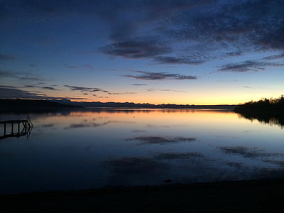 Lago, tramonto, Abendstimmung, storia d'amore, natura, riflessione, paesaggio