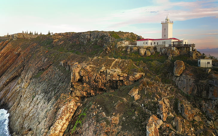 Lighthouse, vartegn, Mosselbay, Ridge, Ocean, Advarsel, Nautisk