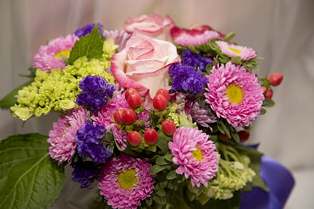 flor, buquê, linda, casamento, romântico, floral, buquê de flores