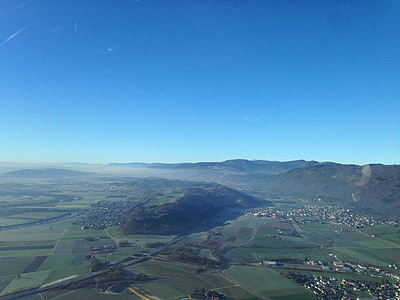 vacation, air, swiss, nature, aerial View, landscape, scenics