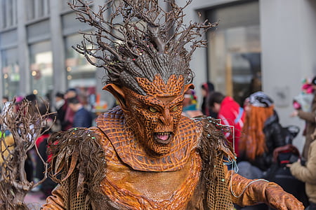 Karnaval, masker, kostum, panel, Luzern, 2015