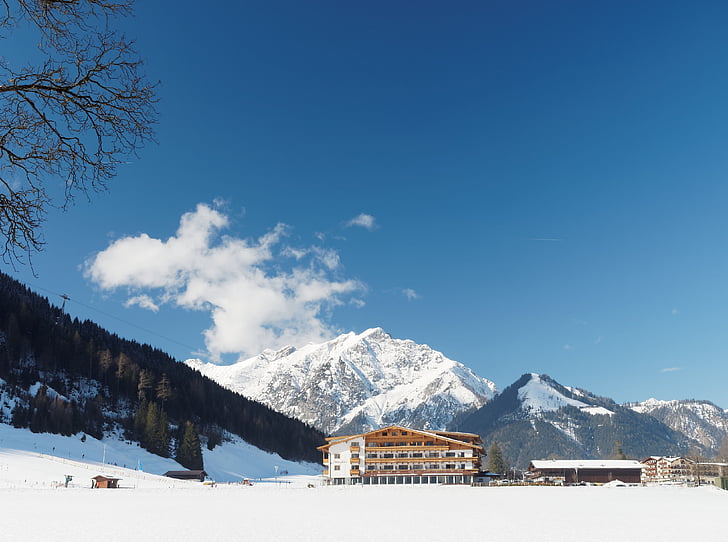 Pertisau, Àustria, Alps, muntanya, neu, vacances, Tirol