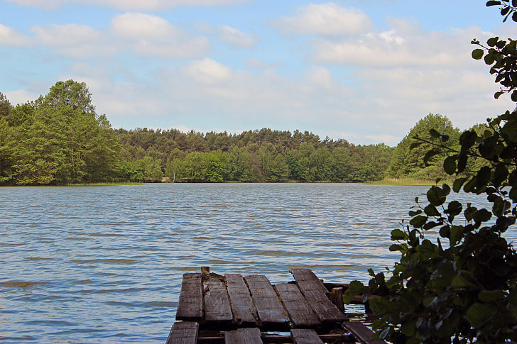 Lac, Web, Mecklembourg Poméranie occidentale, Lake district, nuages, nature, Mecklenburgische seenplatte