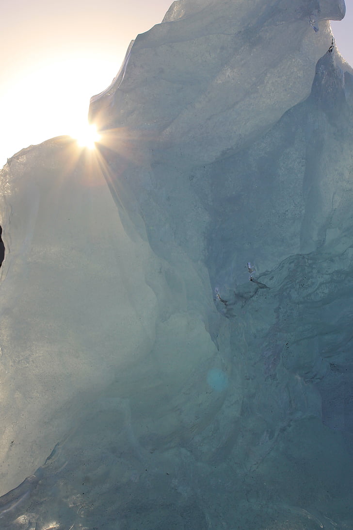 sông băng, băng, mặt trời, phản ánh, Iceland, băng vĩnh cửu, đông lạnh