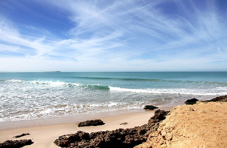 platja, Atlàntic, Marroc platja, Mar, Costa, ona, paisatge de la platja