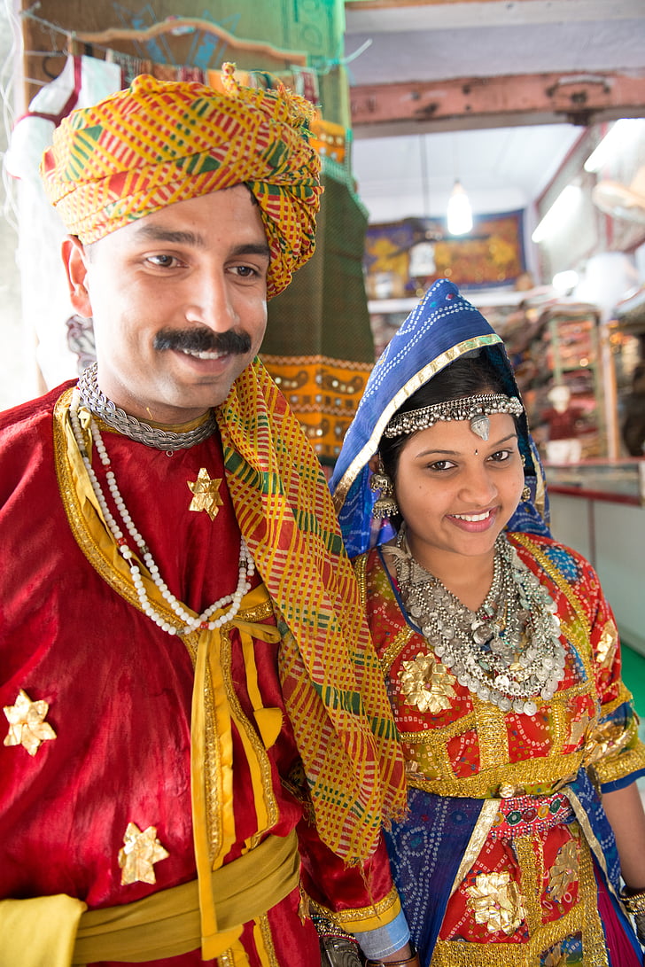 อินเดีย, คู่บ่าวสาว, งานแต่งงาน, หนึ่ง, นาง, การแต่งงาน