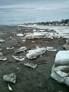 melting of snow, ice, st lawrence river