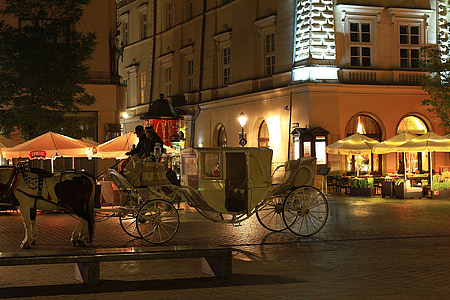 vận chuyển, con ngựa, động vật, Cracow, Kraków, thị trường, quảng trường