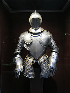 Armor, 1500-talet, kriget, utrustning, Knight, hjälm, museet