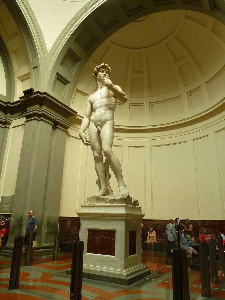 Florencia, Galéria, akadémia, Taliansko, nahý, sochárstvo, Michelangelo