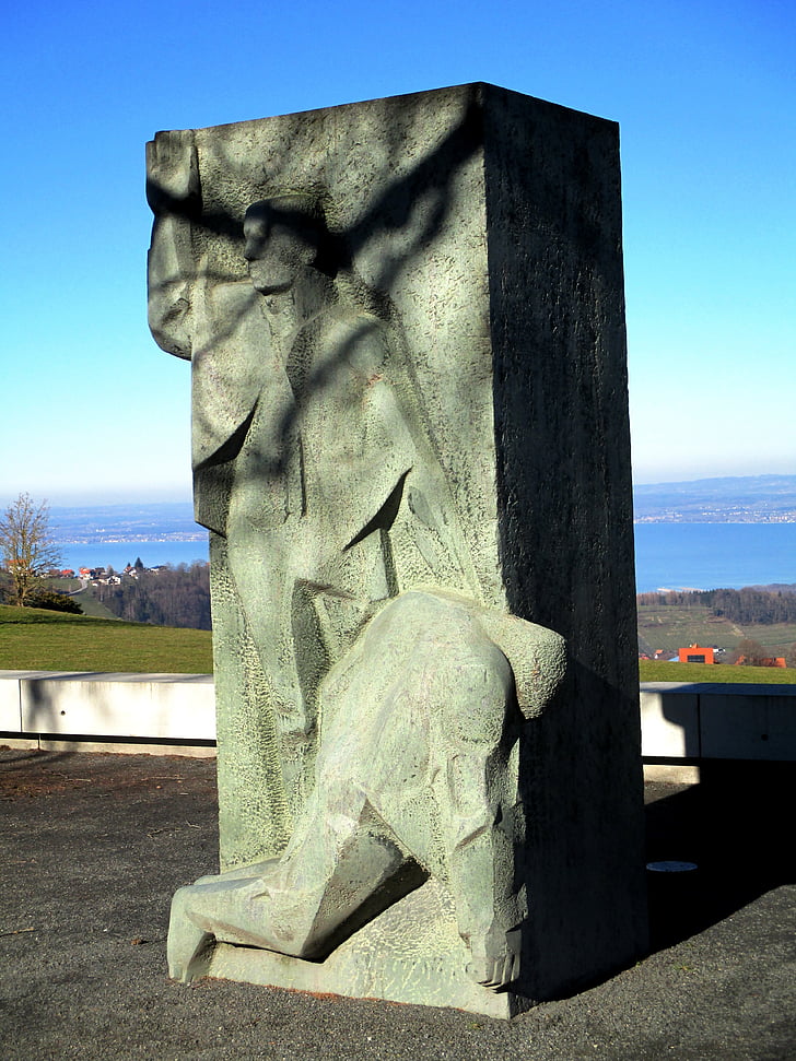 monument, skulptur, bildhauerhunst, Jean henri dunant, Røde Kors, Croix rouge, grundlæggeren af Røde Kors