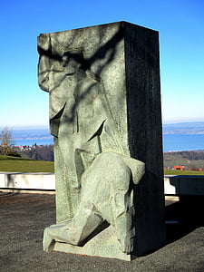 Denkmal, Skulptur, Bildhauerhunst, Jean Henri Dunant, Rotes Kreuz, Croix-rouge, Gründer des Roten Kreuzes