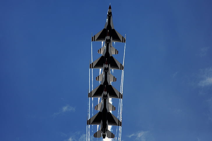 letalski miting, Thunderbirds, oblikovanje, vojaški, nas air force, letala, curki