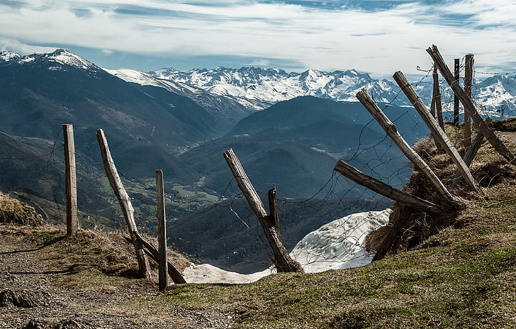 Pyrénées, Béarn, horské pasienky, zatváranie, Valley, Mountain, Príroda