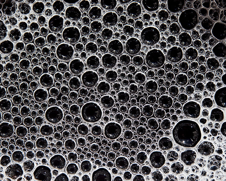 bubbles, pattern, surface, water, crowded, crowd, touching