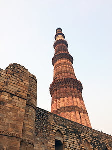 Qutub minar, arsitektur, Monumen, India, Landmark, Pariwisata, Warisan