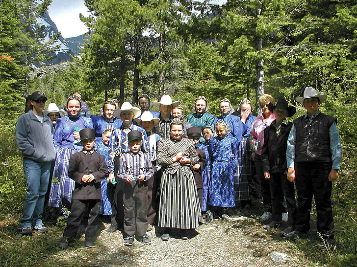 Amish, folk, personer, religion, livsstil, tøj, British columbia